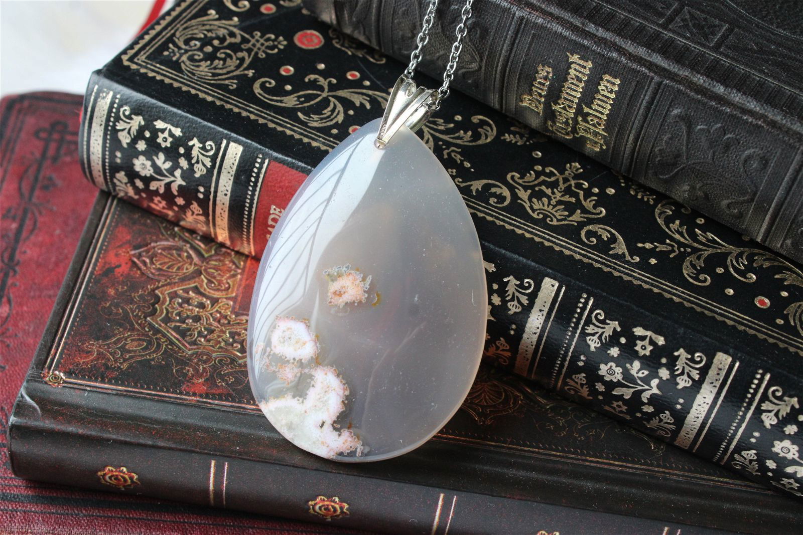 Collier avec agate - Aurore Lune 