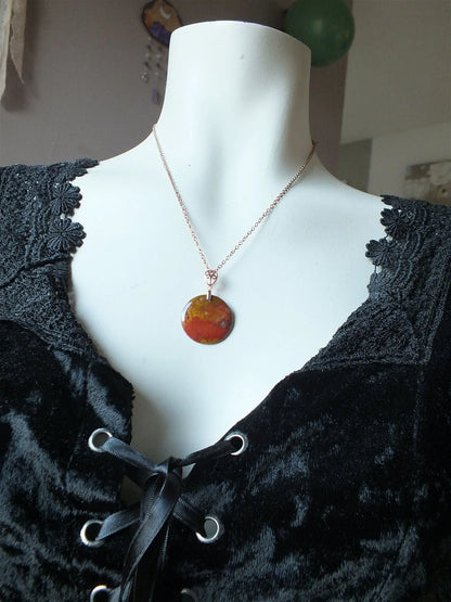 Collier avec agate hongroise - Aurore Lune 