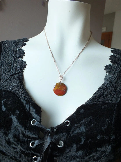 Collier avec agate hongroise - Aurore Lune 