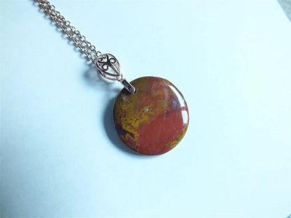 Collier avec agate hongroise - Aurore Lune 