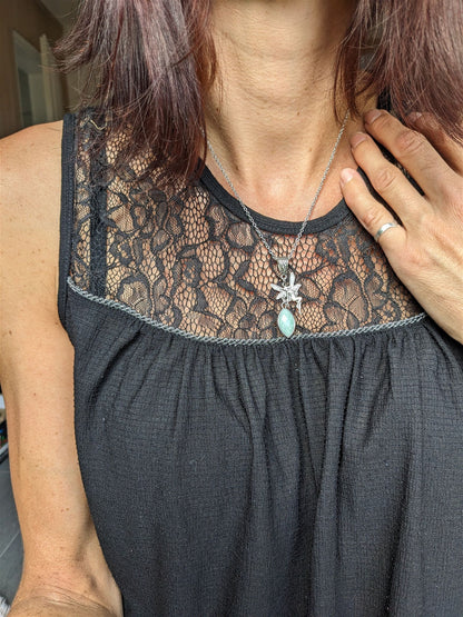 Collier avec amazonite "mon âme soeur" - Aurore Lune 