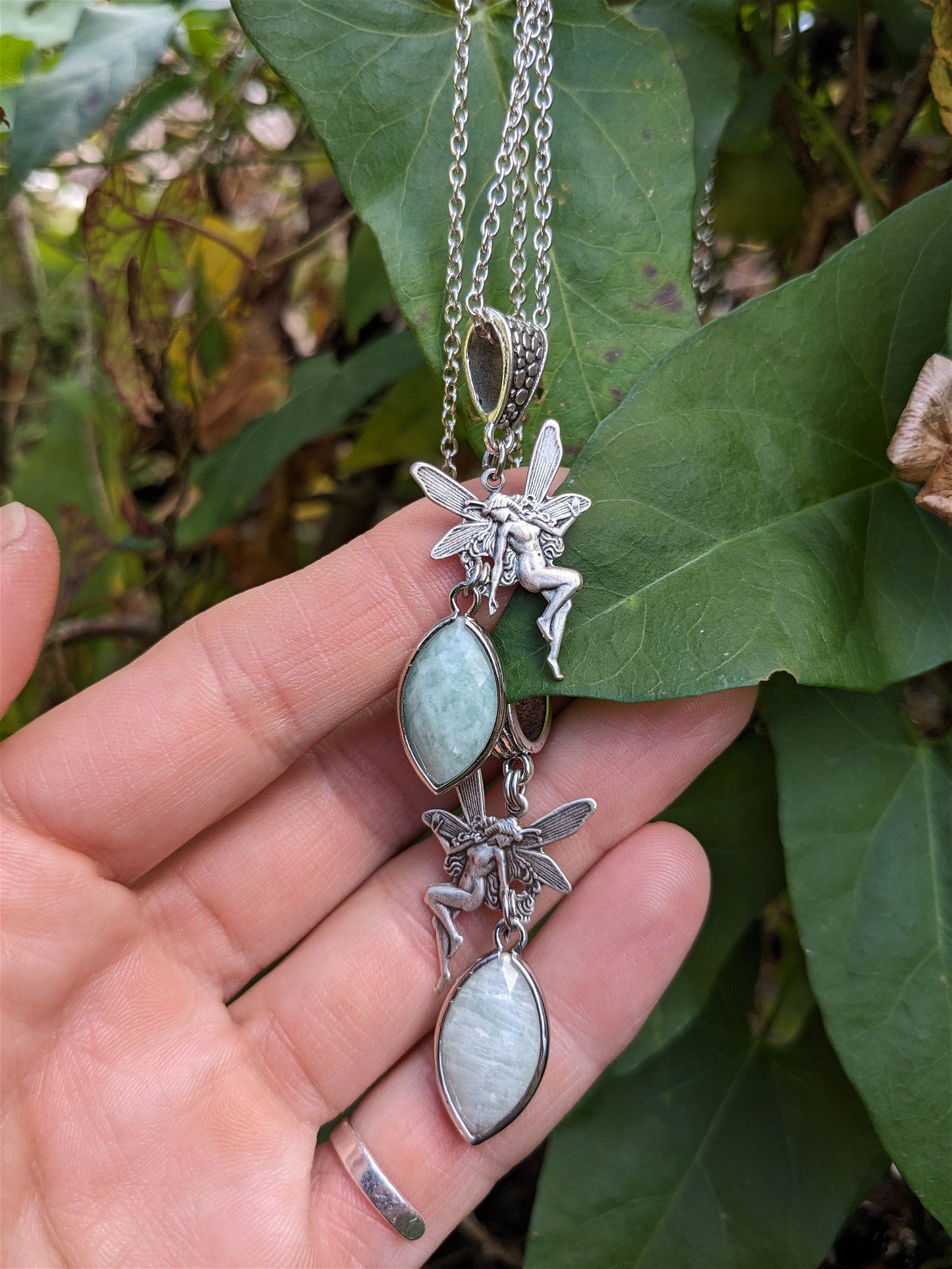 Collier avec amazonite "mon âme soeur" - Aurore Lune 