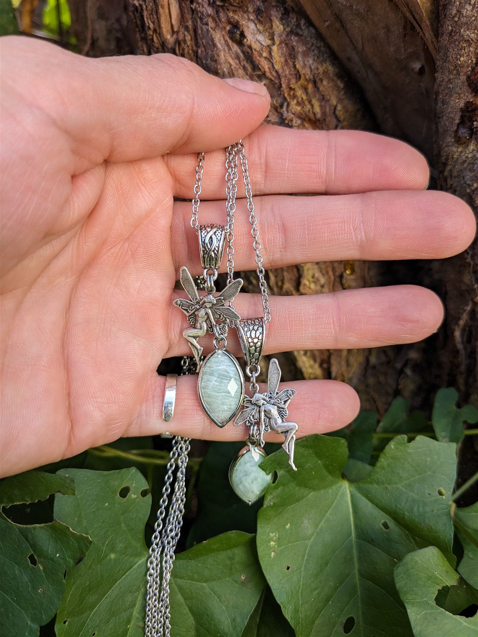 Collier avec amazonite "mon âme soeur" - Aurore Lune 