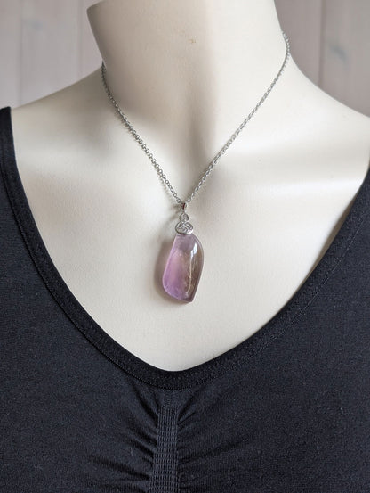 Collier avec amétrine - Aurore Lune 