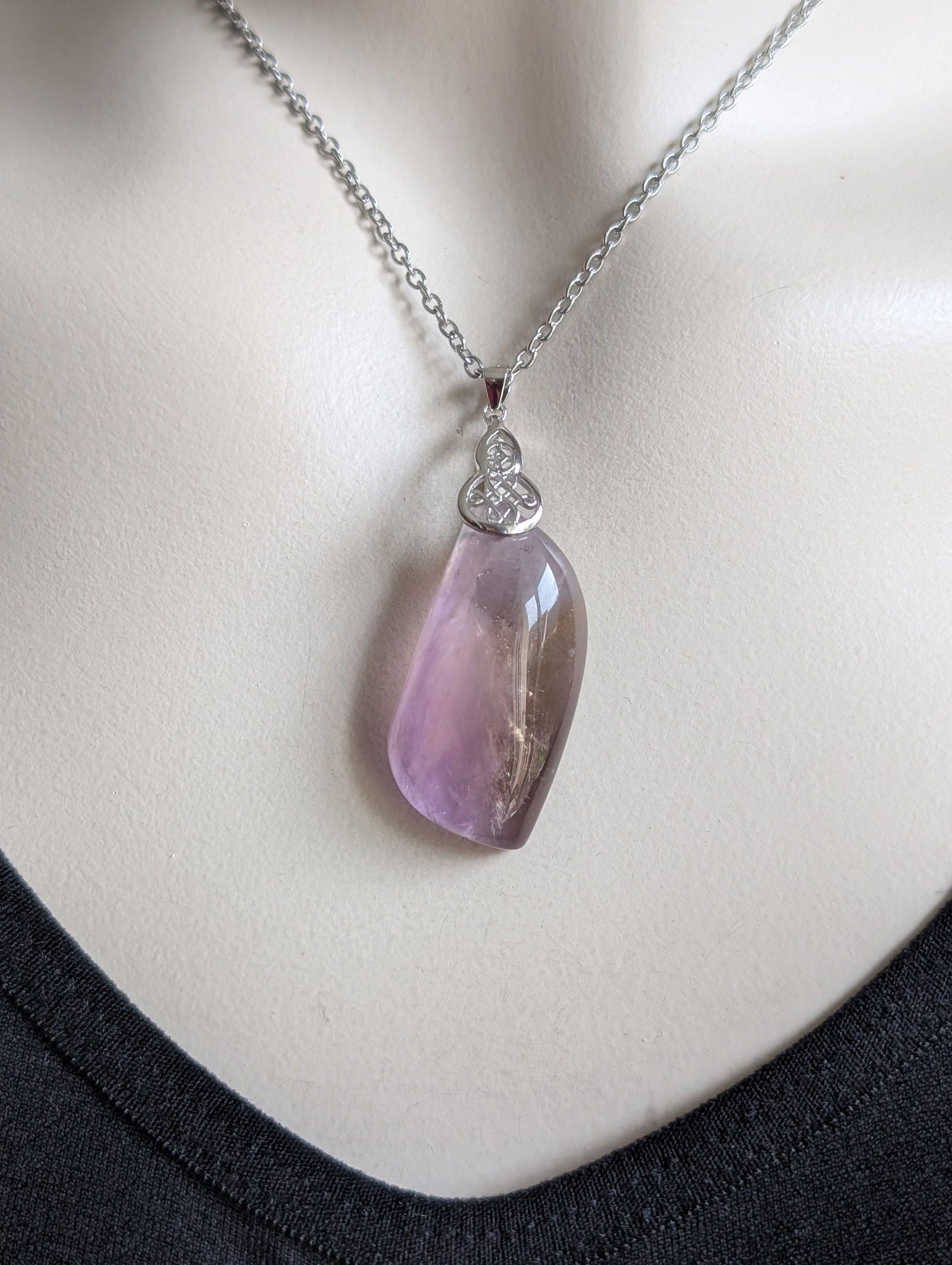 Collier avec amétrine - Aurore Lune 