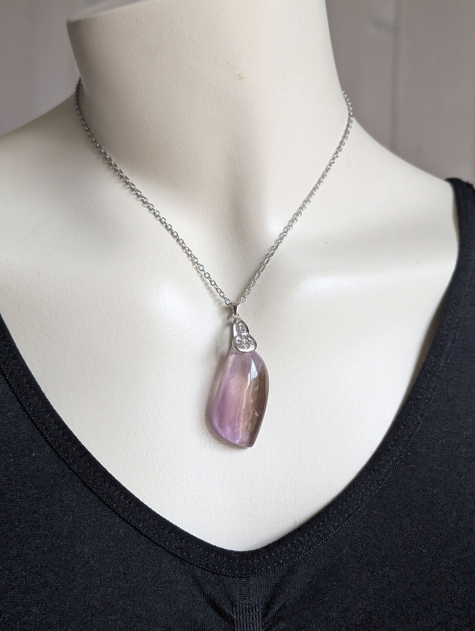 Collier avec amétrine - Aurore Lune 