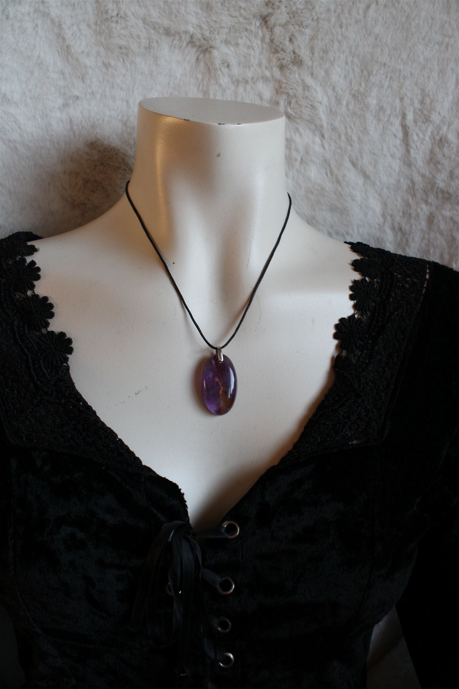 Collier avec amétrine - Aurore Lune 