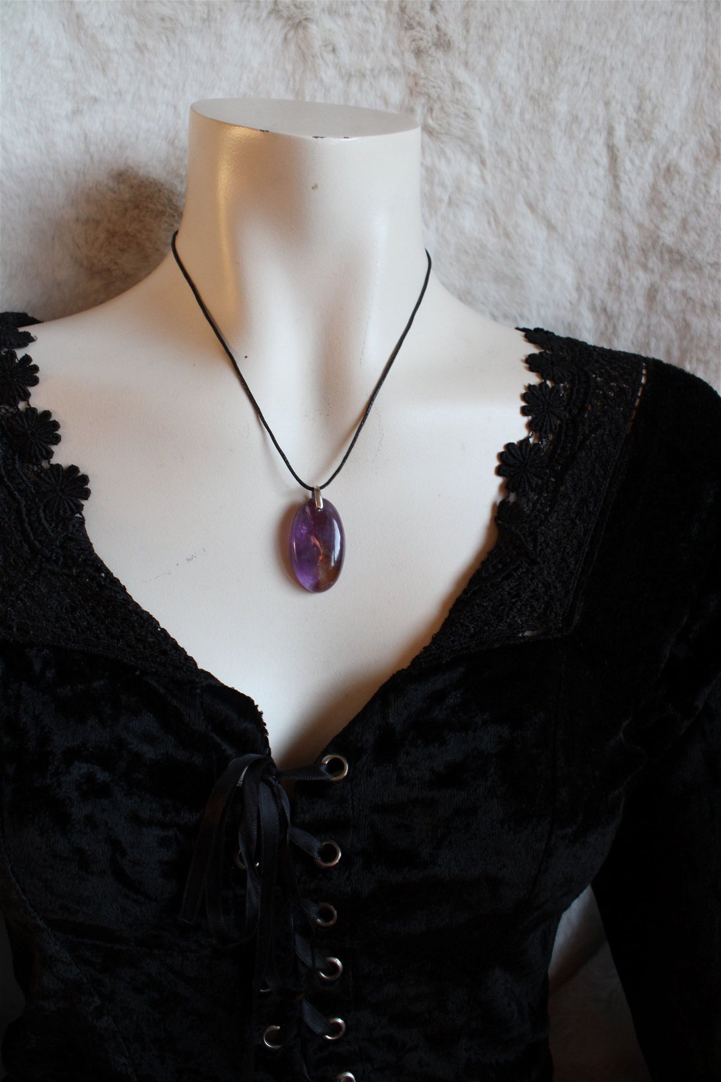 Collier avec amétrine - Aurore Lune 