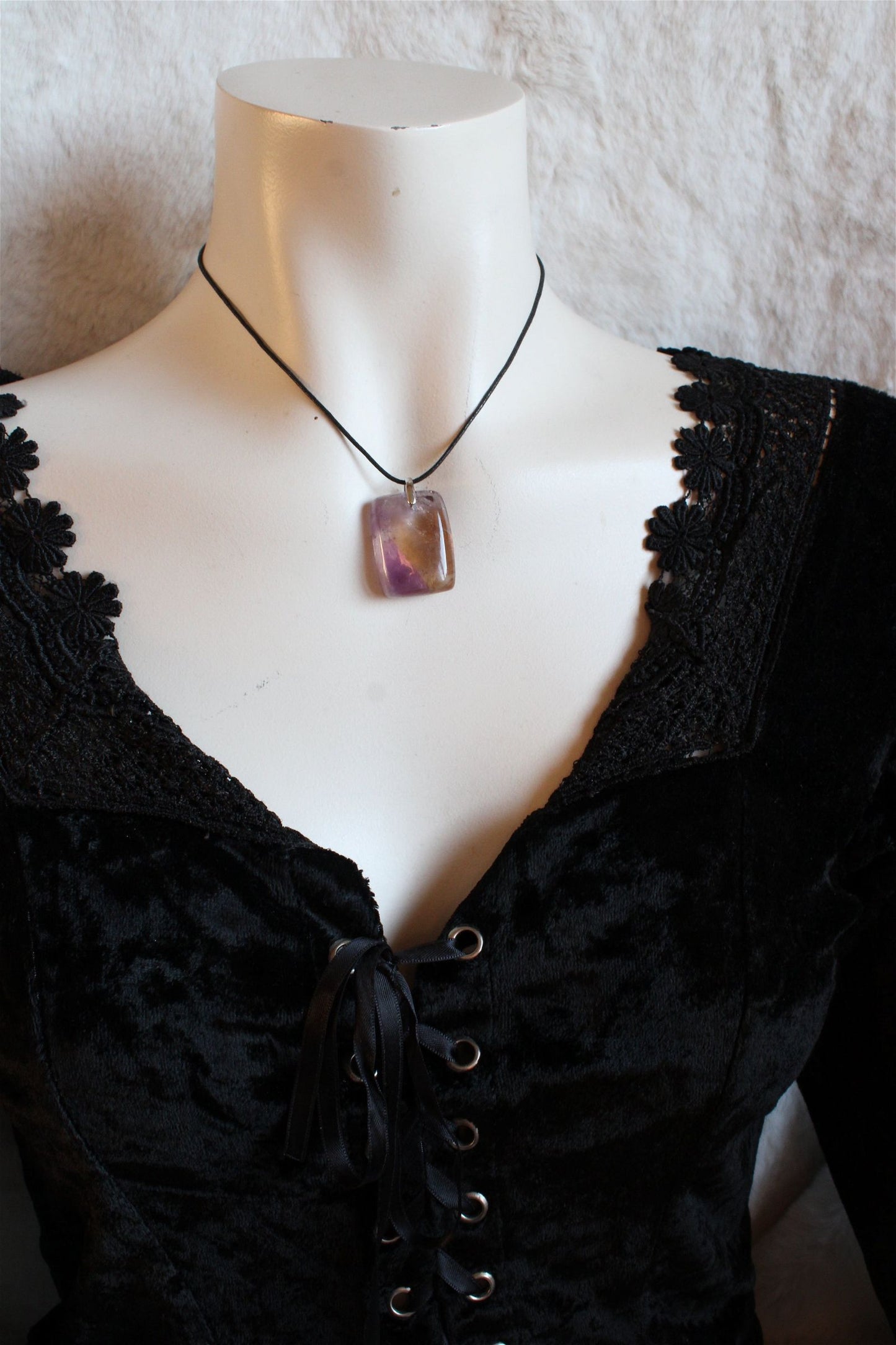 Collier avec amétrine - Aurore Lune 