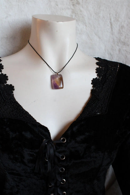Collier avec amétrine - Aurore Lune 