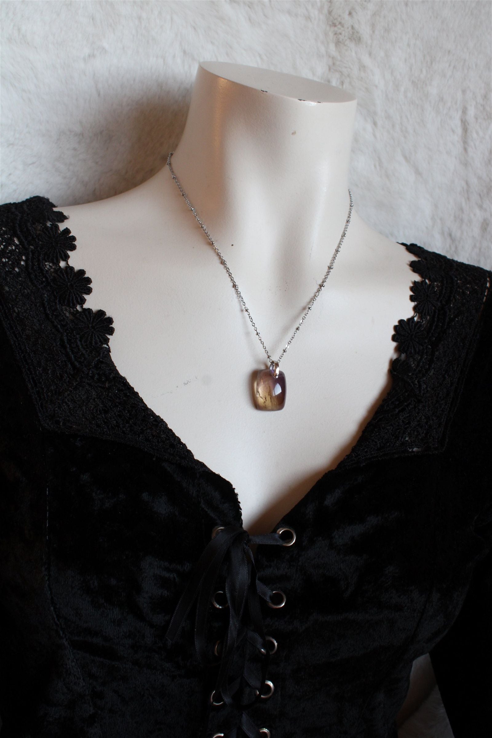 Collier avec amétrine - Aurore Lune 