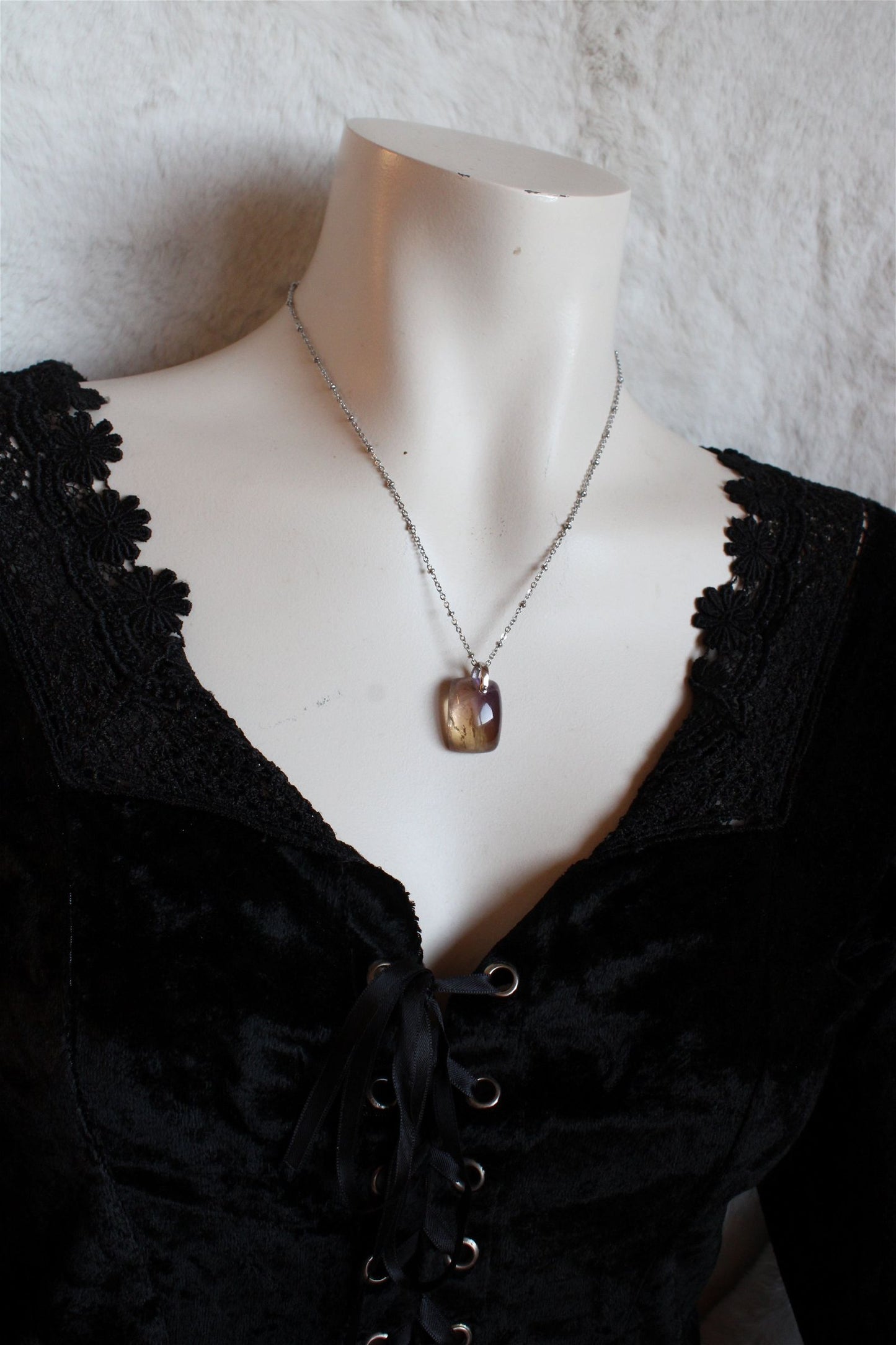 Collier avec amétrine - Aurore Lune 