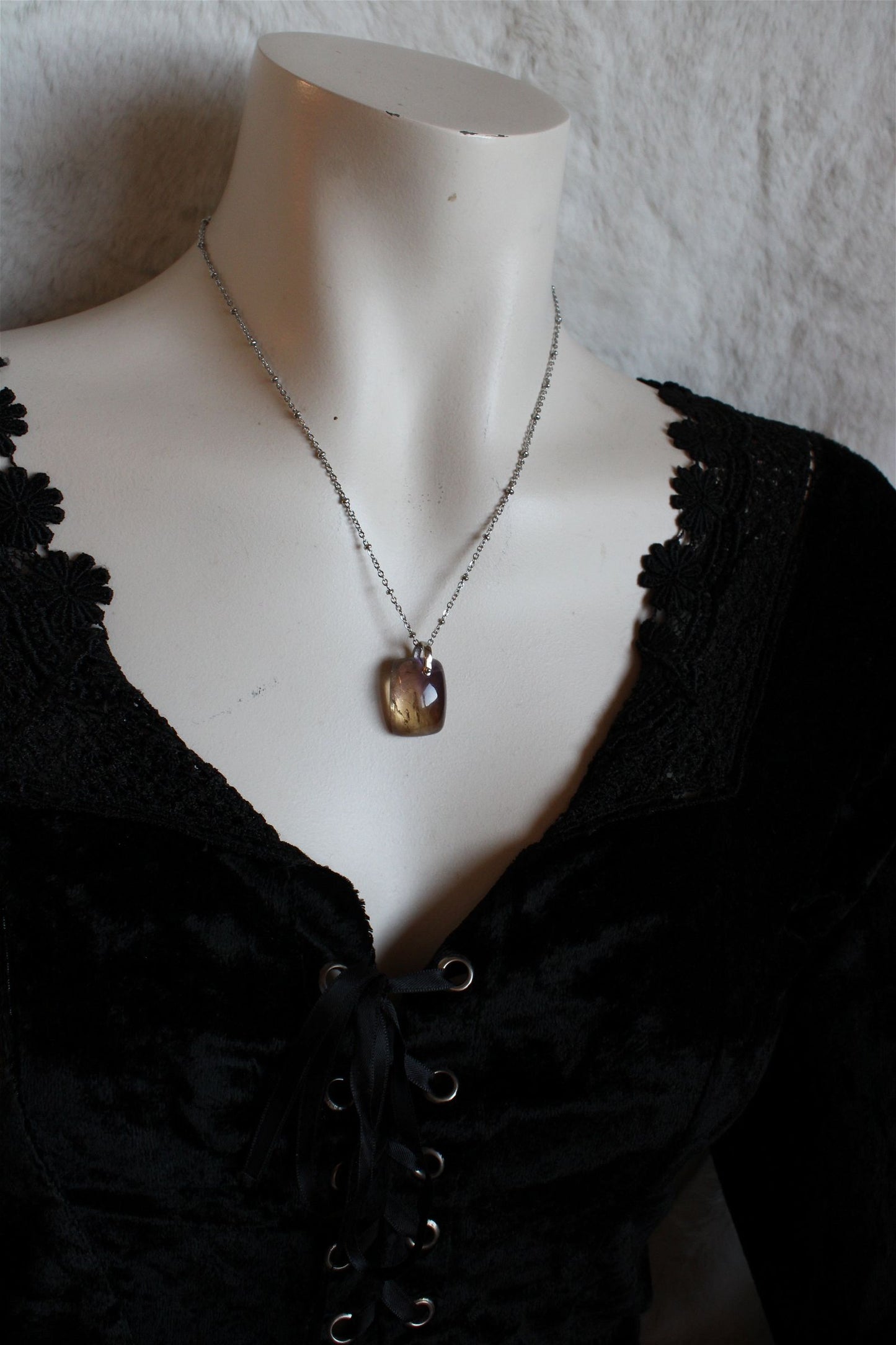 Collier avec amétrine - Aurore Lune 