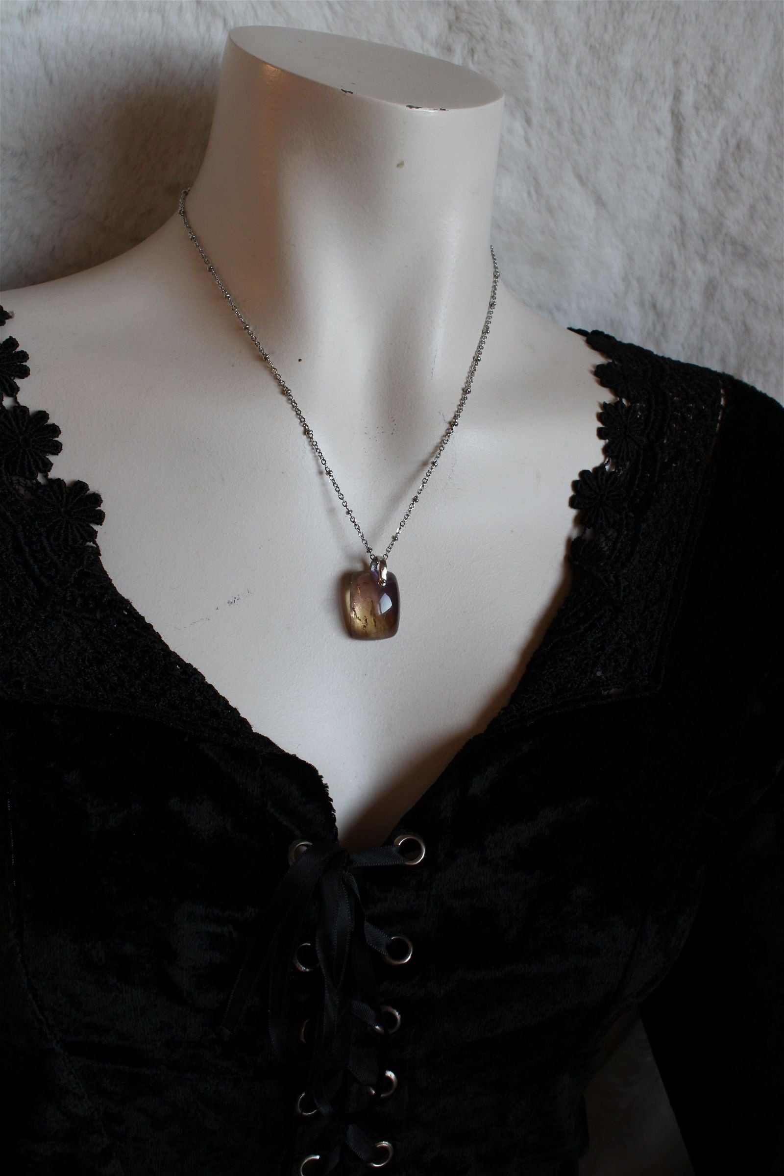 Collier avec amétrine - Aurore Lune 