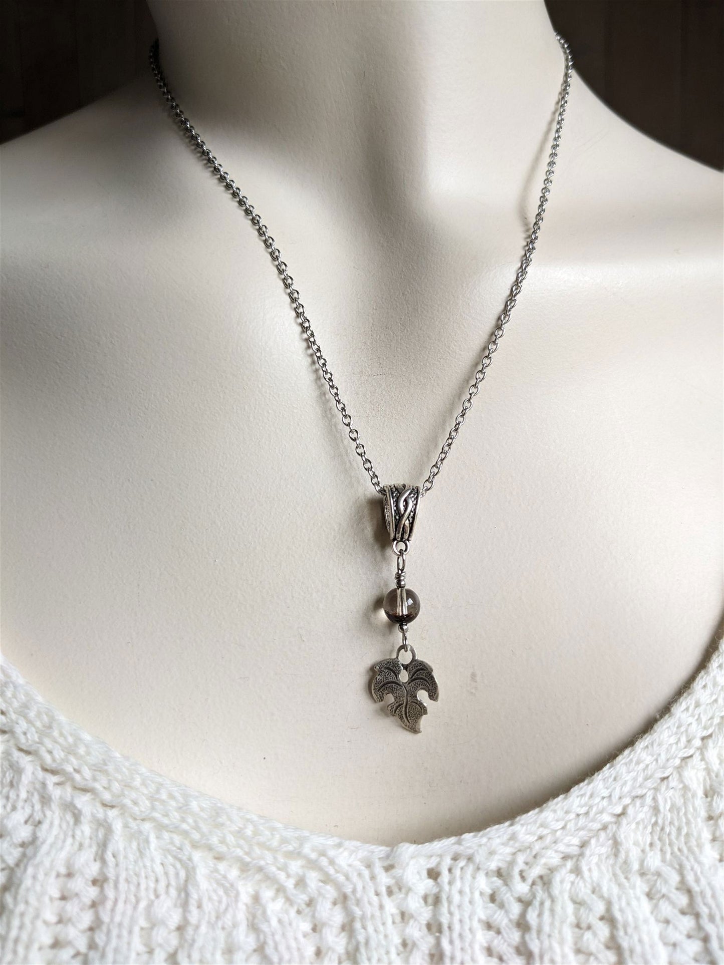 Collier avec jolie lodolite LES EPURES - Aurore Lune 