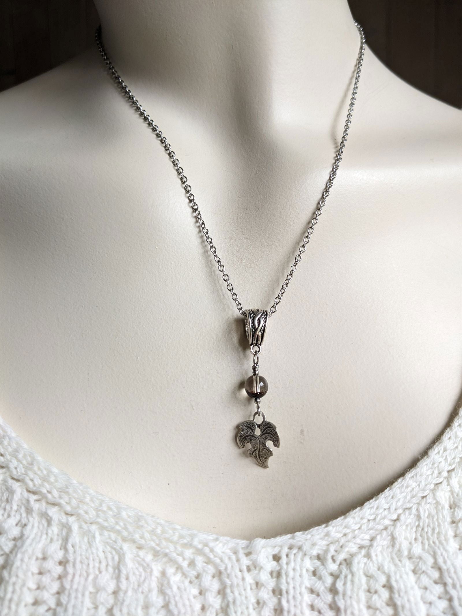 Collier avec jolie lodolite LES EPURES - Aurore Lune 