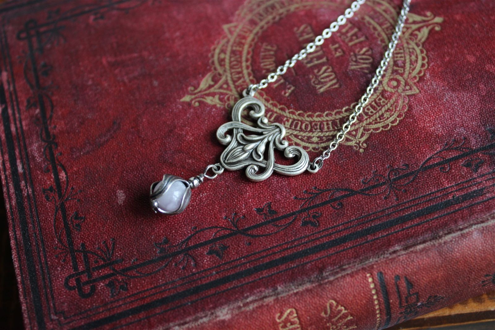 Collier avec kunzite - Aurore Lune 