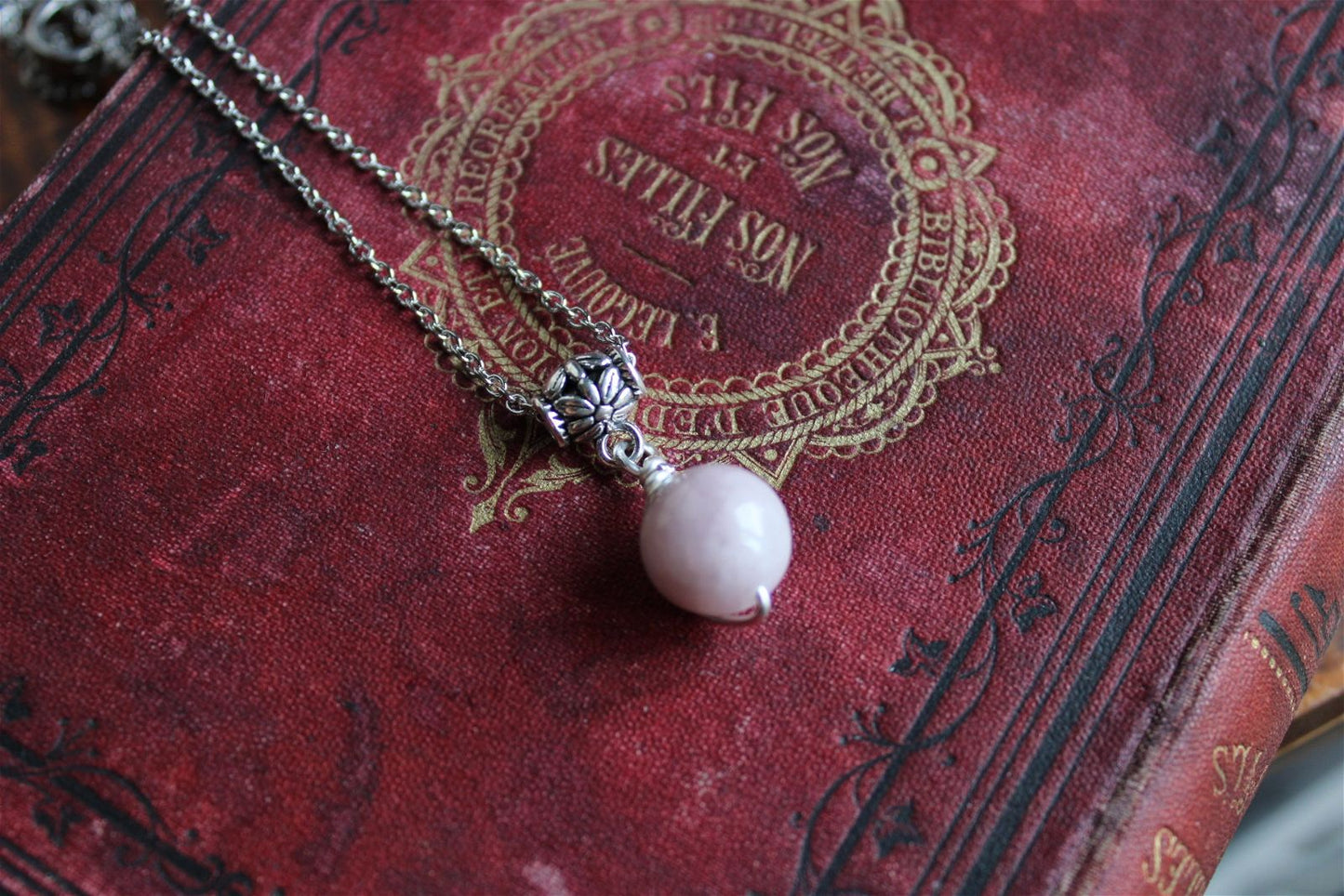 Collier avec kunzite - Aurore Lune 