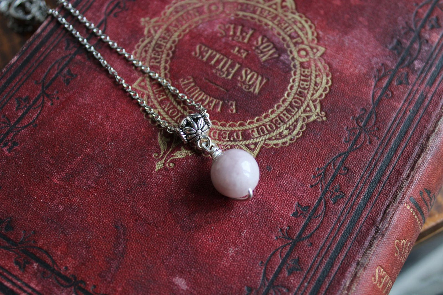 Collier avec kunzite - Aurore Lune 