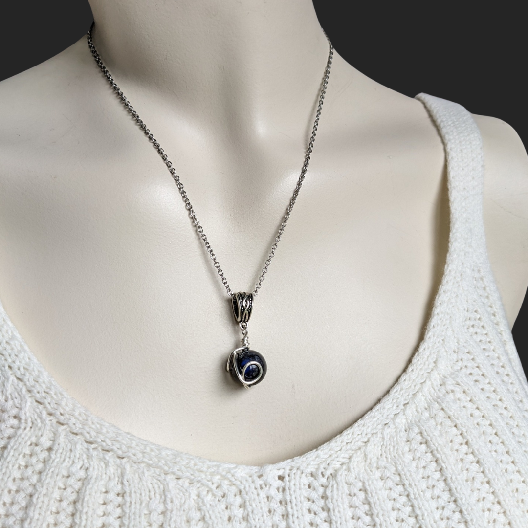 Collier avec labradorite - Aurore Lune 