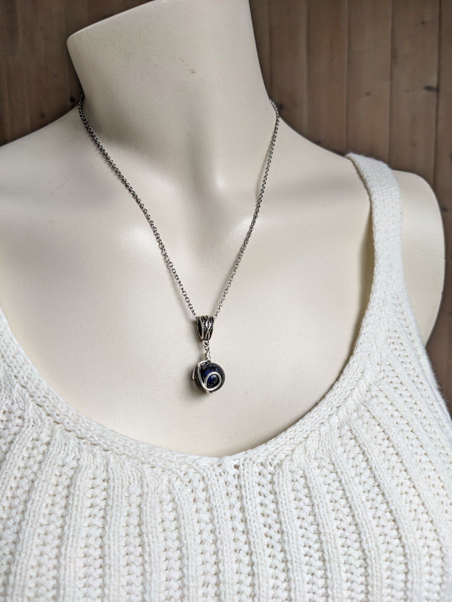 Collier avec labradorite - Aurore Lune 