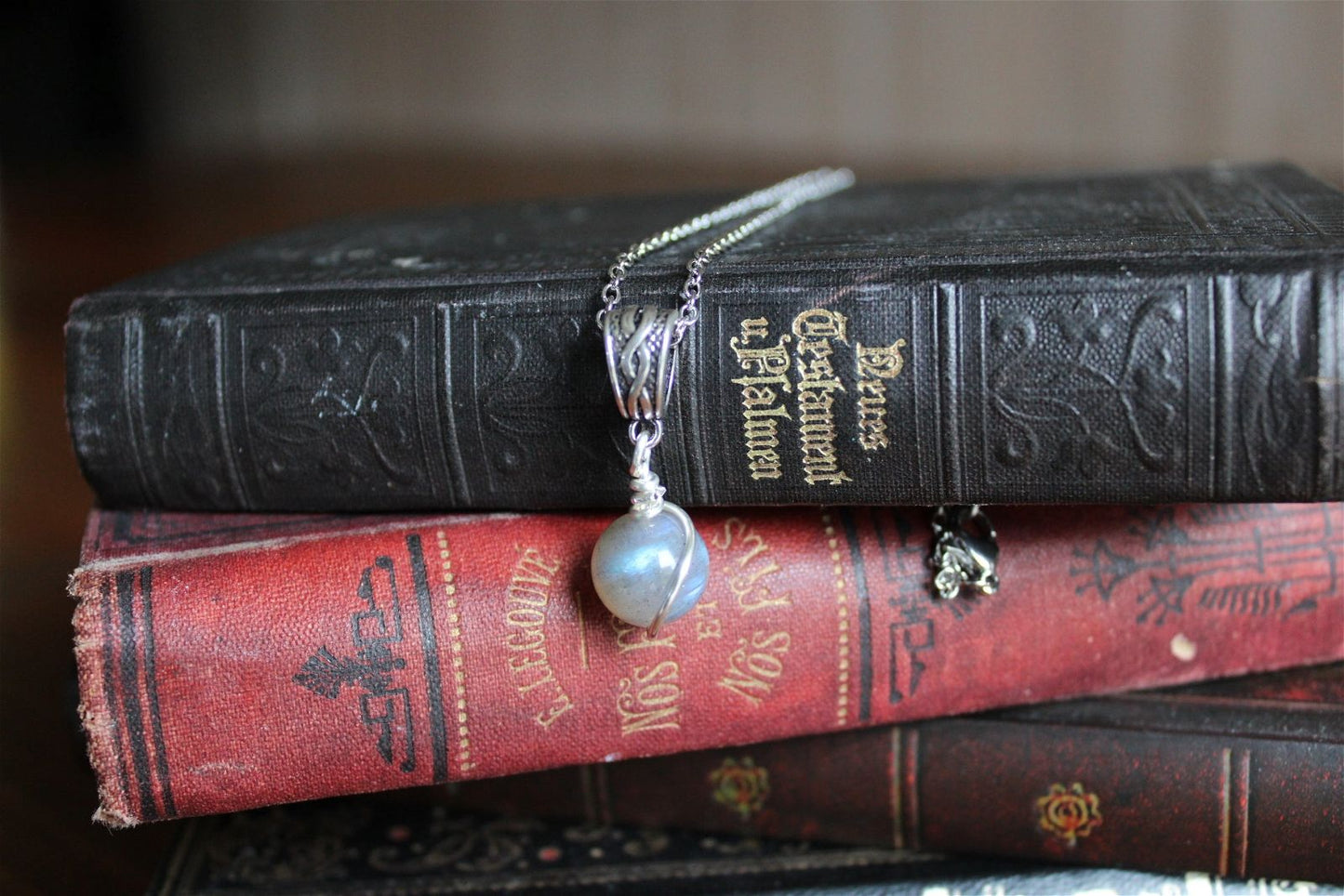 Collier avec labradorite - Aurore Lune 