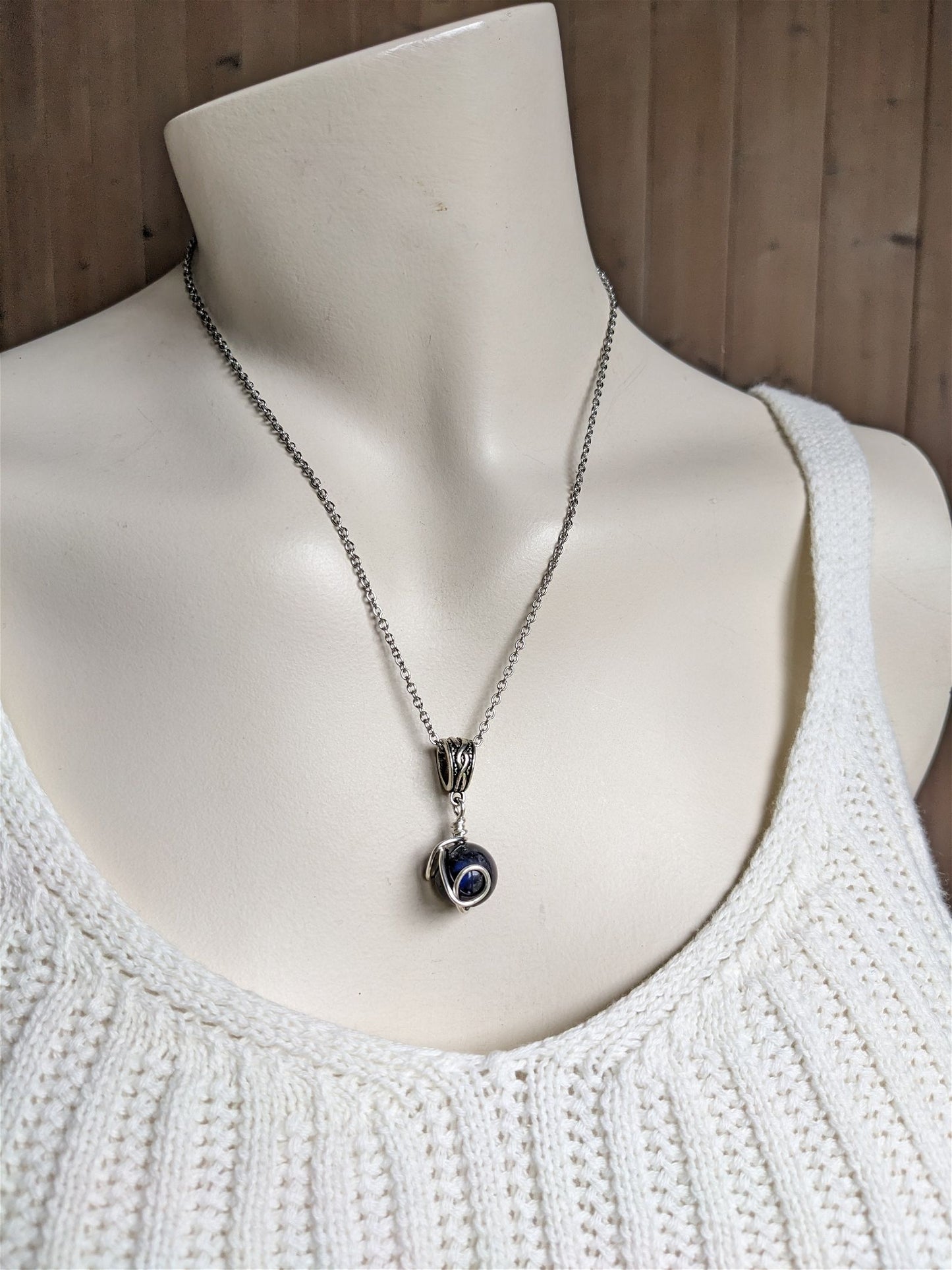 Collier avec labradorite - Aurore Lune 