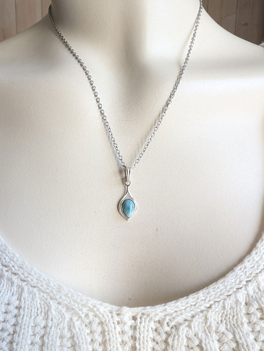 Collier avec larimar - Aurore Lune 