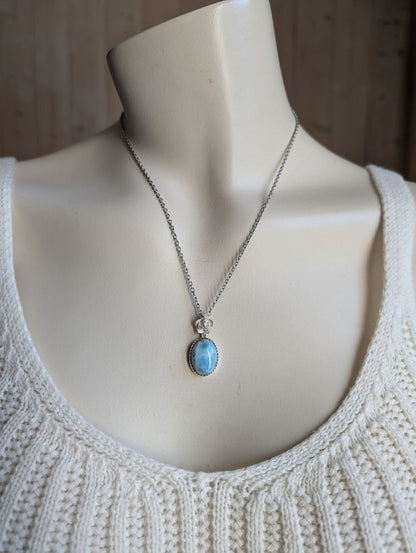 Collier avec larimar - Aurore Lune 