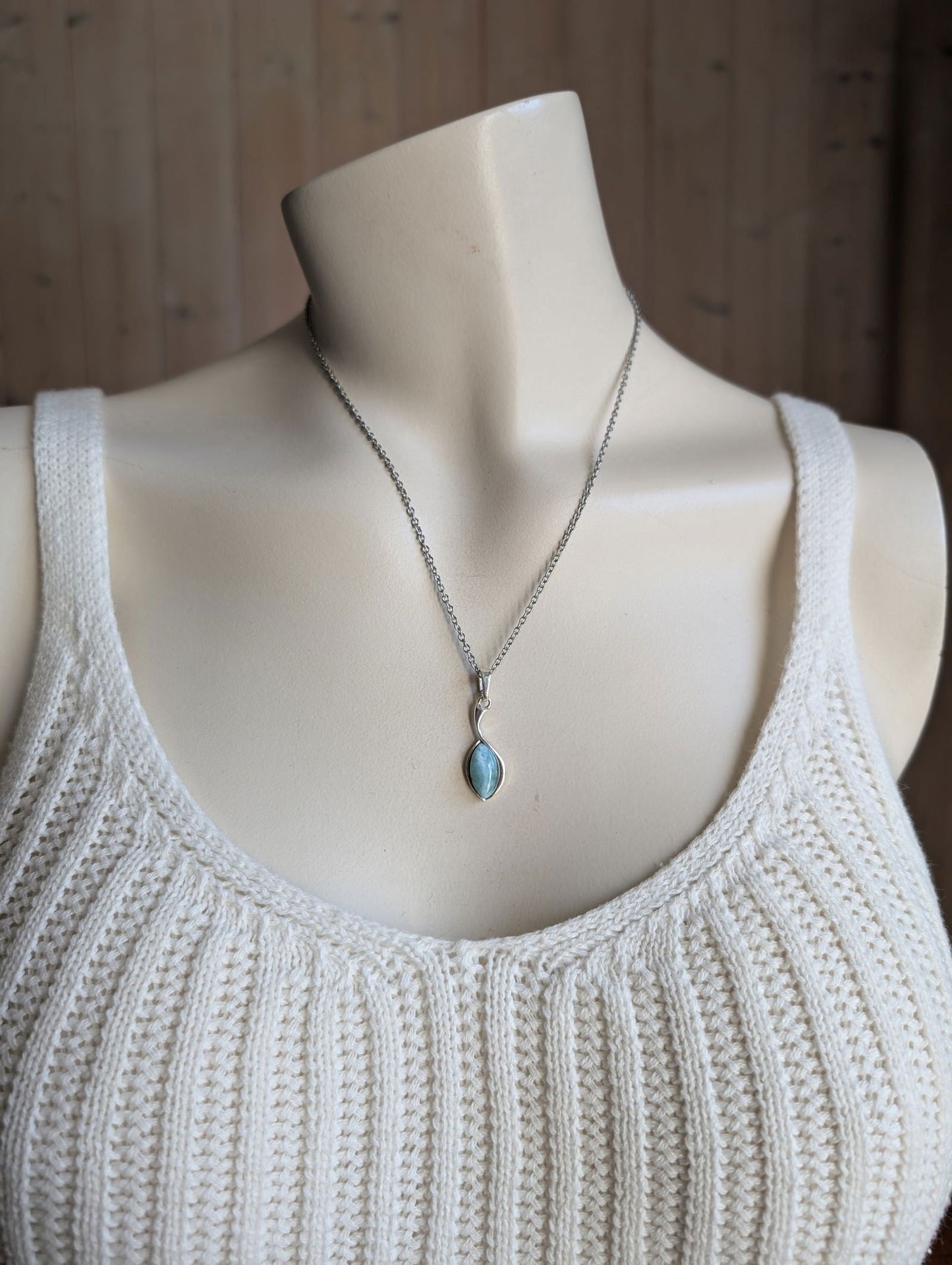 Collier avec larimar - Aurore Lune 