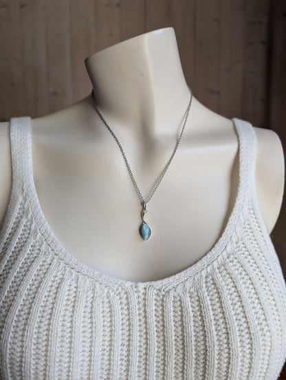 Collier avec larimar - Aurore Lune 