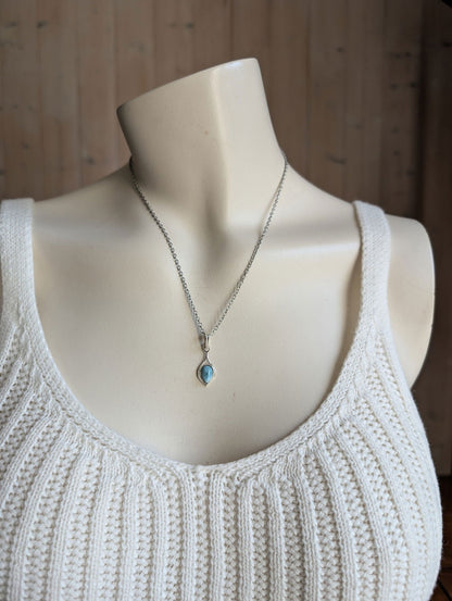 Collier avec larimar - Aurore Lune 