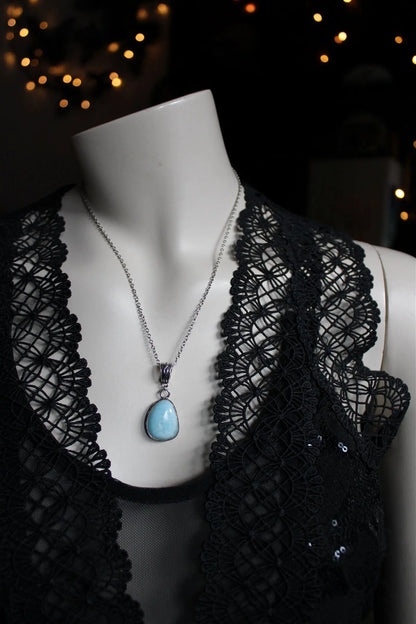 Collier avec larimar - Aurore Lune 