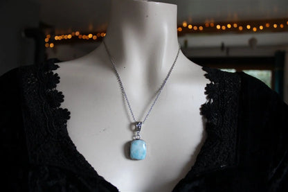 Collier avec larimar - Aurore Lune 