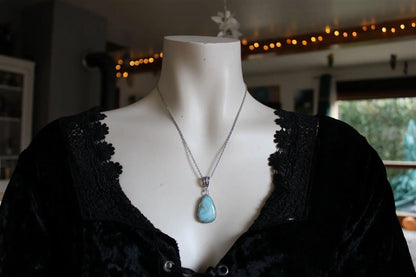 Collier avec larimar - Aurore Lune 