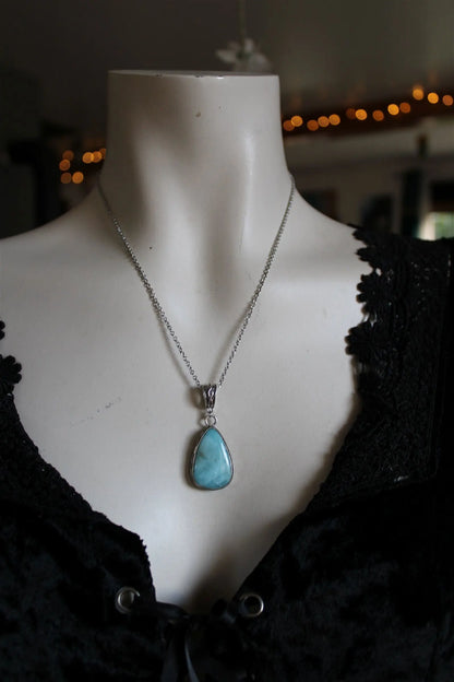 Collier avec larimar - Aurore Lune 