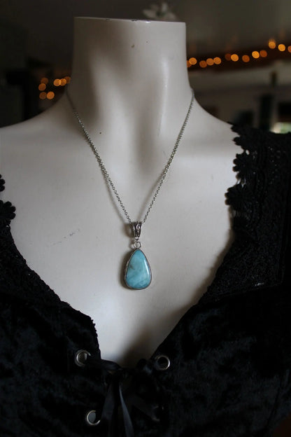 Collier avec larimar - Aurore Lune 