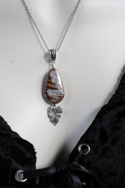Collier avec opale boulder - Aurore Lune 