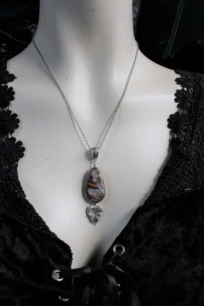 Collier avec opale boulder - Aurore Lune 