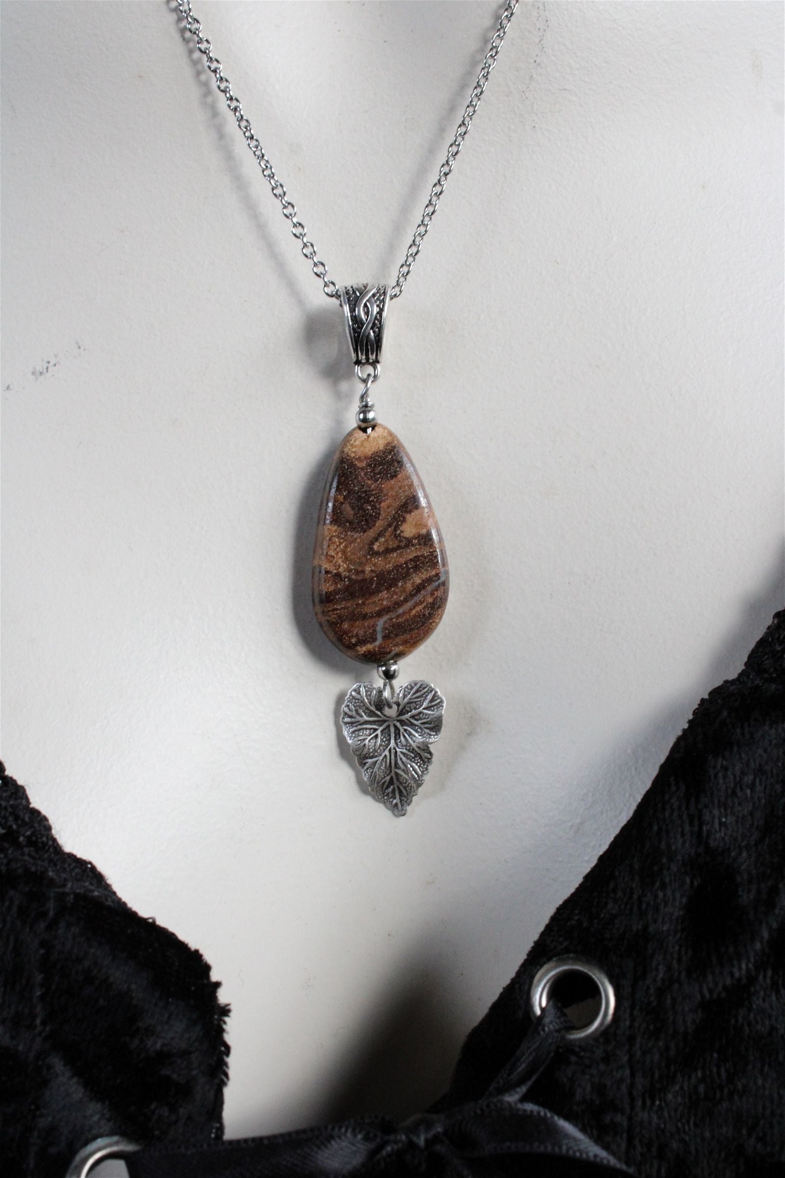 Collier avec opale boulder - Aurore Lune 