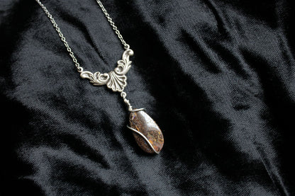 Collier avec opale boulder * River * - Aurore Lune 