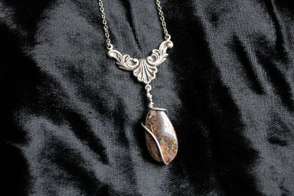 Collier avec opale boulder * River * - Aurore Lune 