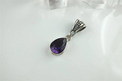 Collier avec pierre violette - Aurore Lune 