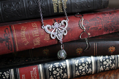Collier avec prehnite - Aurore Lune 