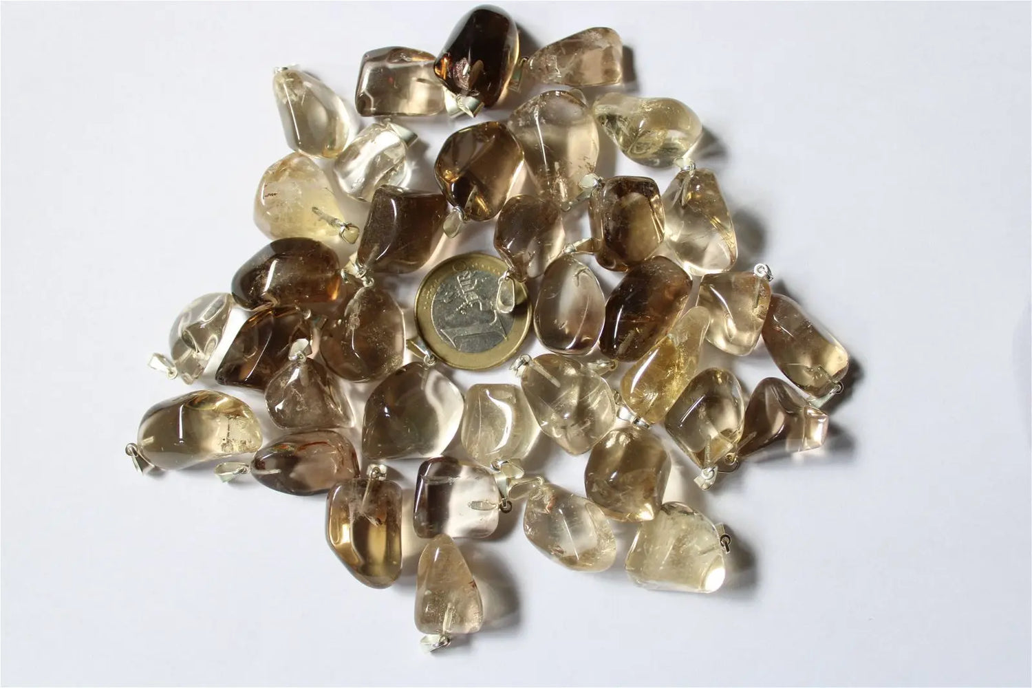 Collier avec vraie citrine - Aurore Lune 
