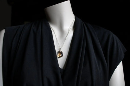 Collier avec vraie citrine - Aurore Lune 