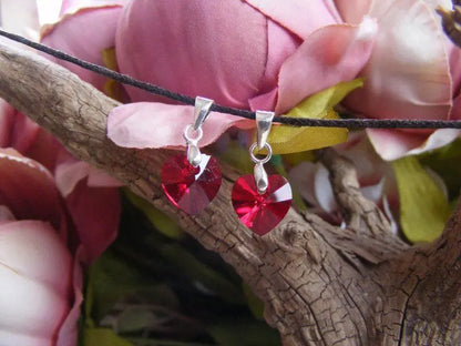 Collier coeur en swarovski - Aurore Lune 