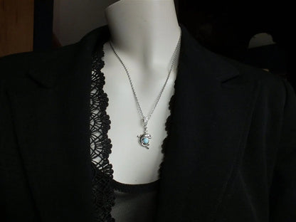 Collier dauphin avec larimar - Aurore Lune 