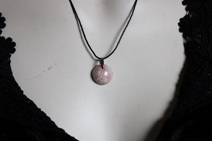 Collier de douceur en agate candy cotton - Aurore Lune 