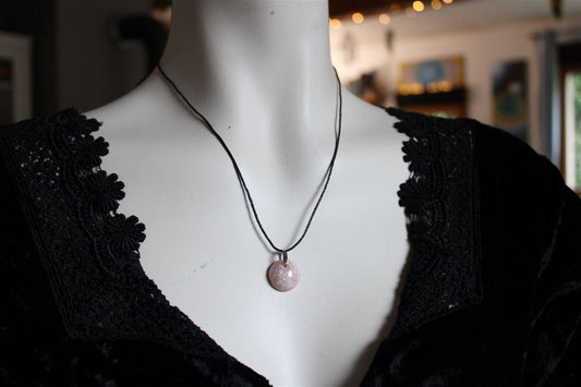 Collier de douceur en agate candy cotton - Aurore Lune 